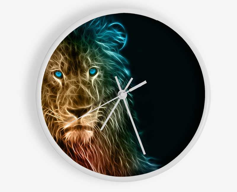 Light infused lion Clock - Wallart-Direct UK