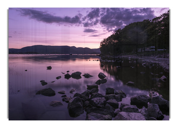 Purple night river