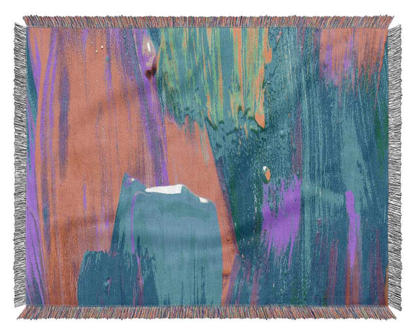 Bold paint strokes Woven Blanket