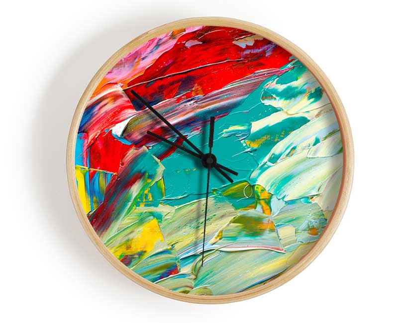 Textured paints Clock - Wallart-Direct UK