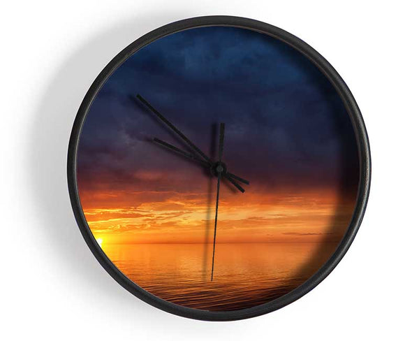 Storms arriving over the sunset Clock - Wallart-Direct UK