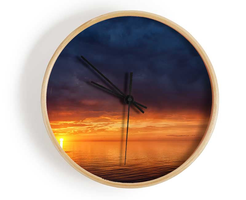 Storms arriving over the sunset Clock - Wallart-Direct UK