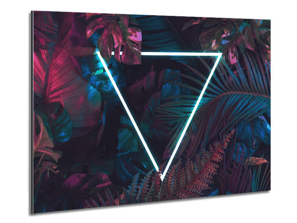 Neon triangle in the jungle