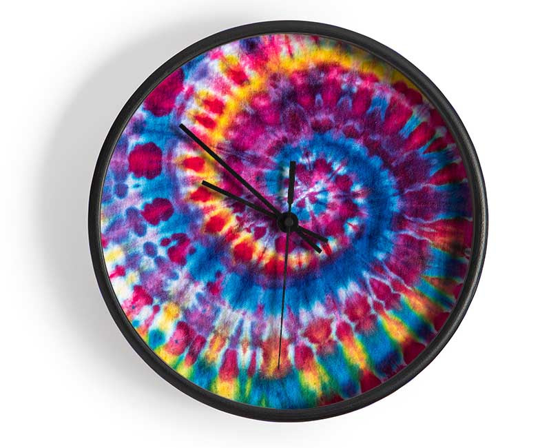 Spiral tie dye Clock - Wallart-Direct UK