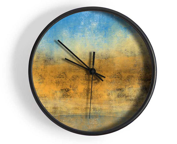 Blue to yellow dust Clock - Wallart-Direct UK