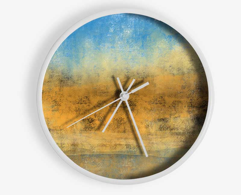 Blue to yellow dust Clock - Wallart-Direct UK