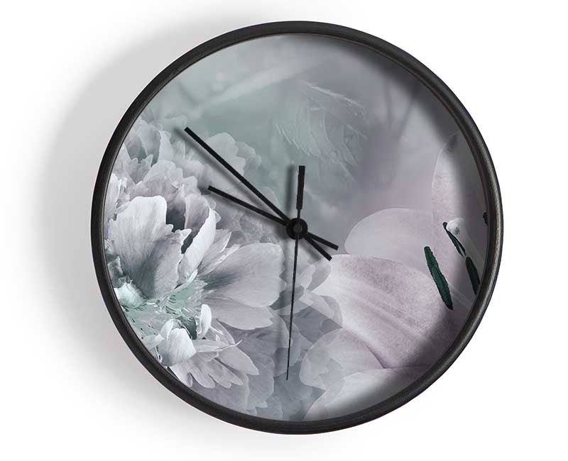 Flower Montage Clock - Wallart-Direct UK