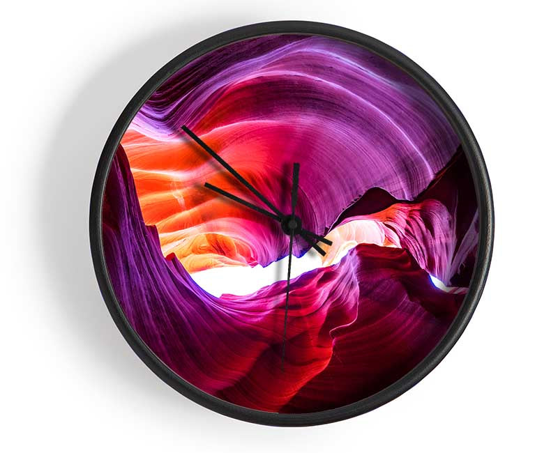 Colourful cave formations Clock - Wallart-Direct UK