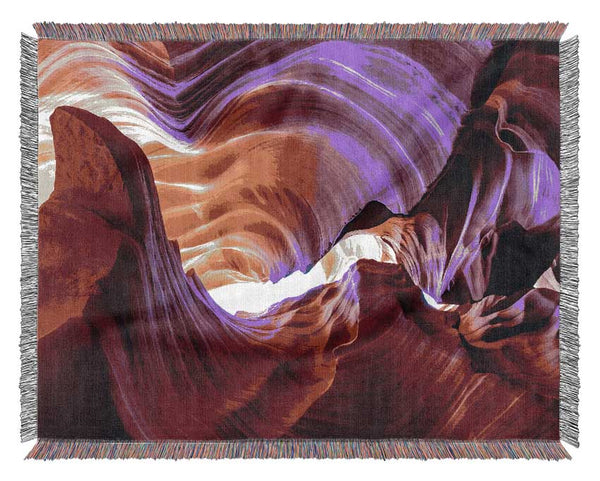 Colourful cave formations Woven Blanket