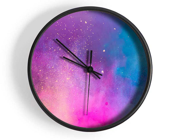 Colourful Dust Explosion Clock - Wallart-Direct UK