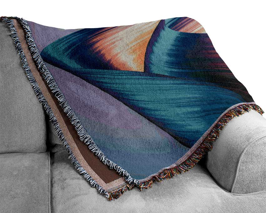 Coloured Ribbon flow Woven Blanket