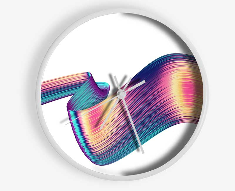 Colour ribbon moving Clock - Wallart-Direct UK