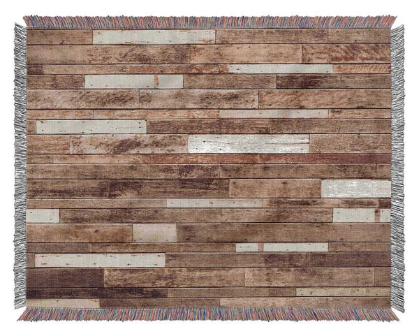 Planks of Horizontal wood Woven Blanket