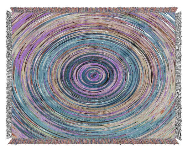 Circular colour ripples Woven Blanket