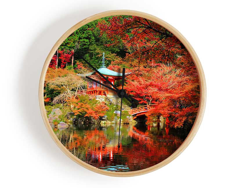 Oriental River in the woods Clock - Wallart-Direct UK