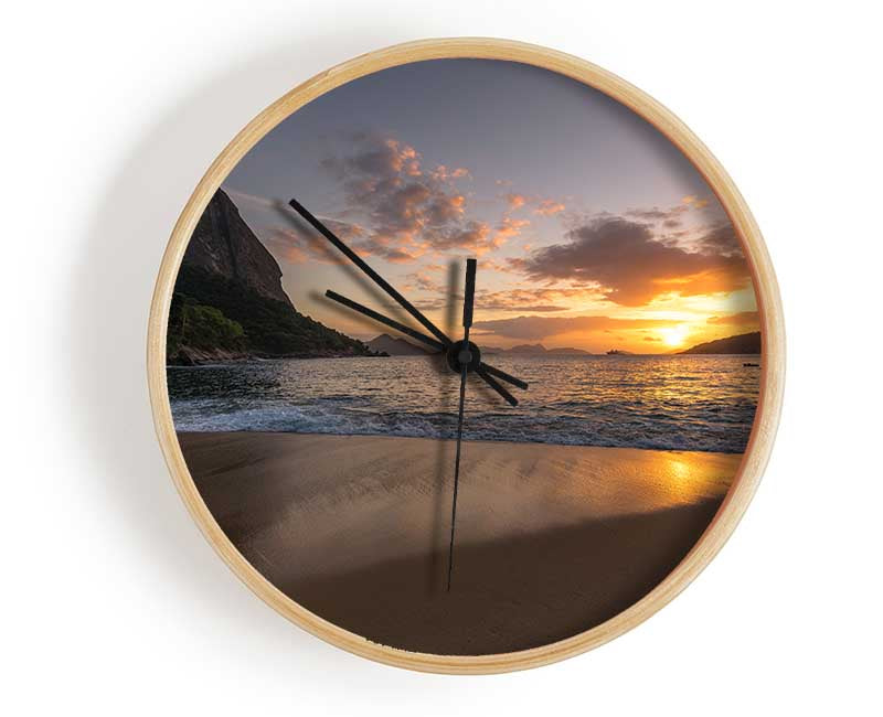 Spectaclar view at the beach Clock - Wallart-Direct UK