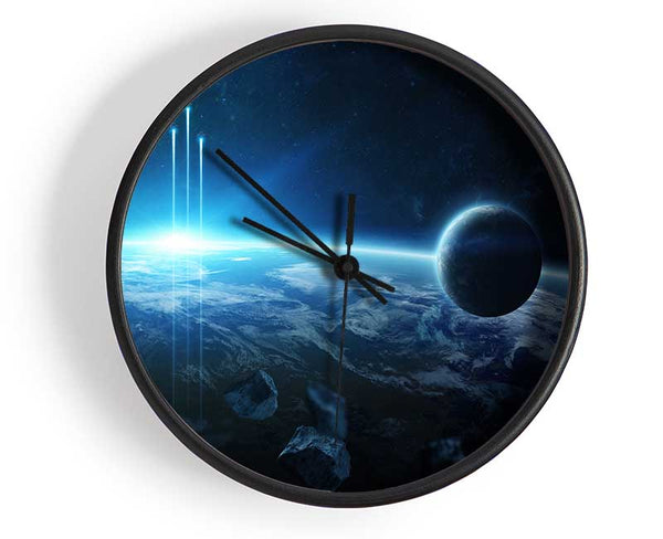 Rockets braking the atmostphere Clock - Wallart-Direct UK