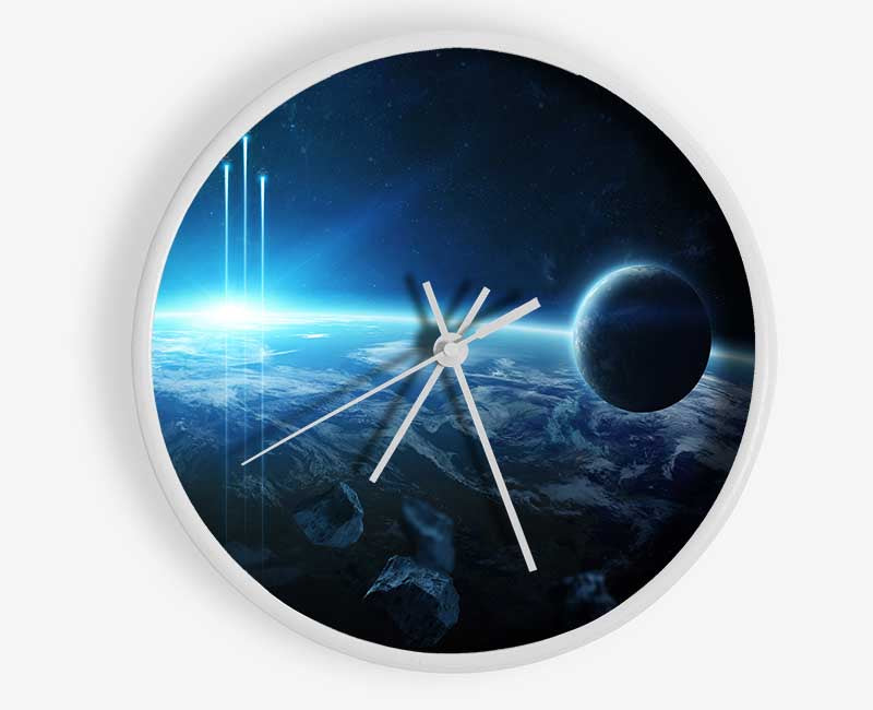 Rockets braking the atmostphere Clock - Wallart-Direct UK