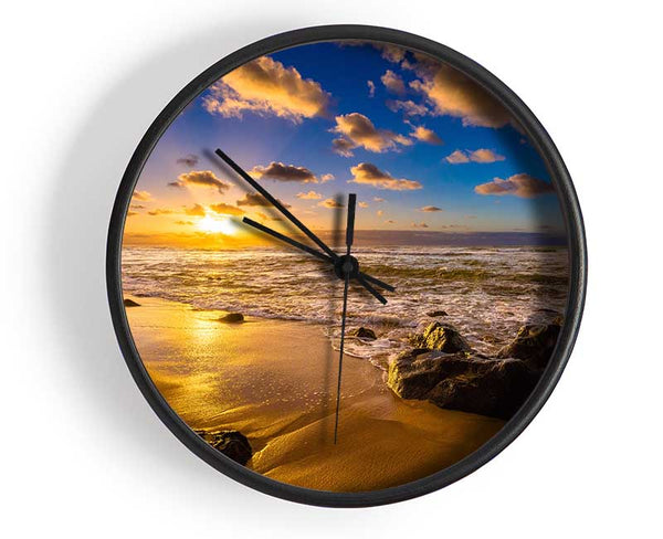 Heavenly Skies off the beach Clock - Wallart-Direct UK