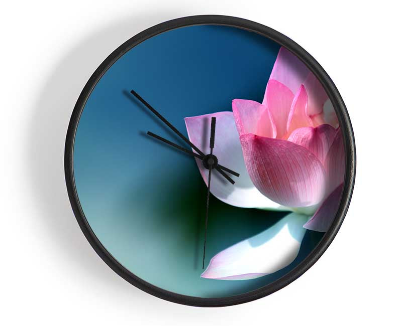 Pink flower in detail Clock - Wallart-Direct UK