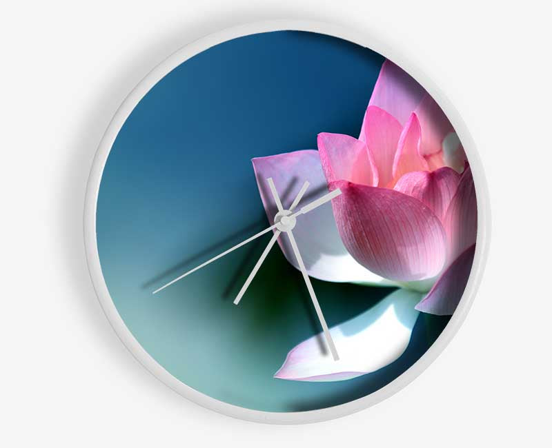 Pink flower in detail Clock - Wallart-Direct UK