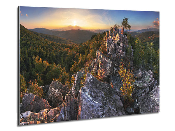 Rocky forest mountain