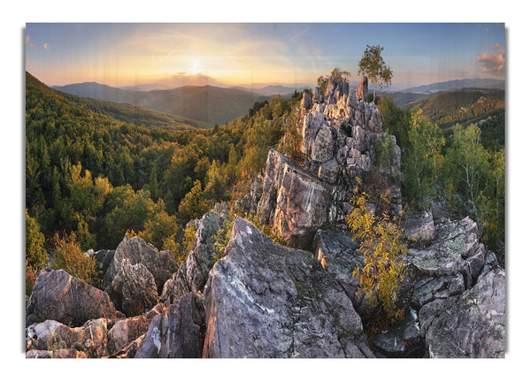 Rocky forest mountain