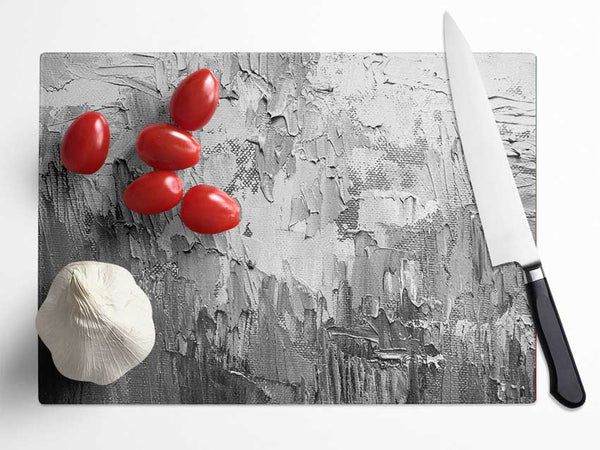 Black and white acrylic textures Glass Chopping Board