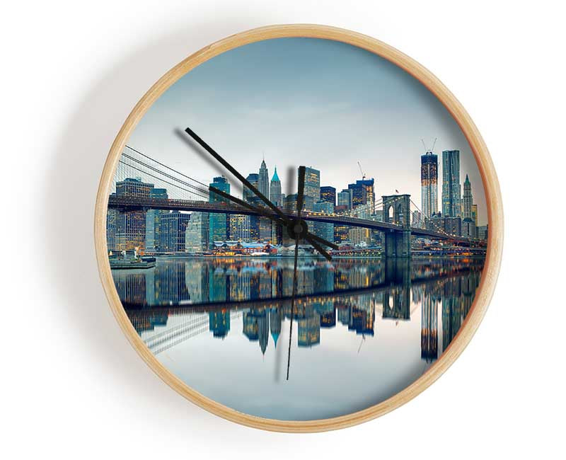 Reflections of New York Clock - Wallart-Direct UK