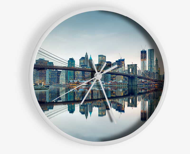 Reflections of New York Clock - Wallart-Direct UK