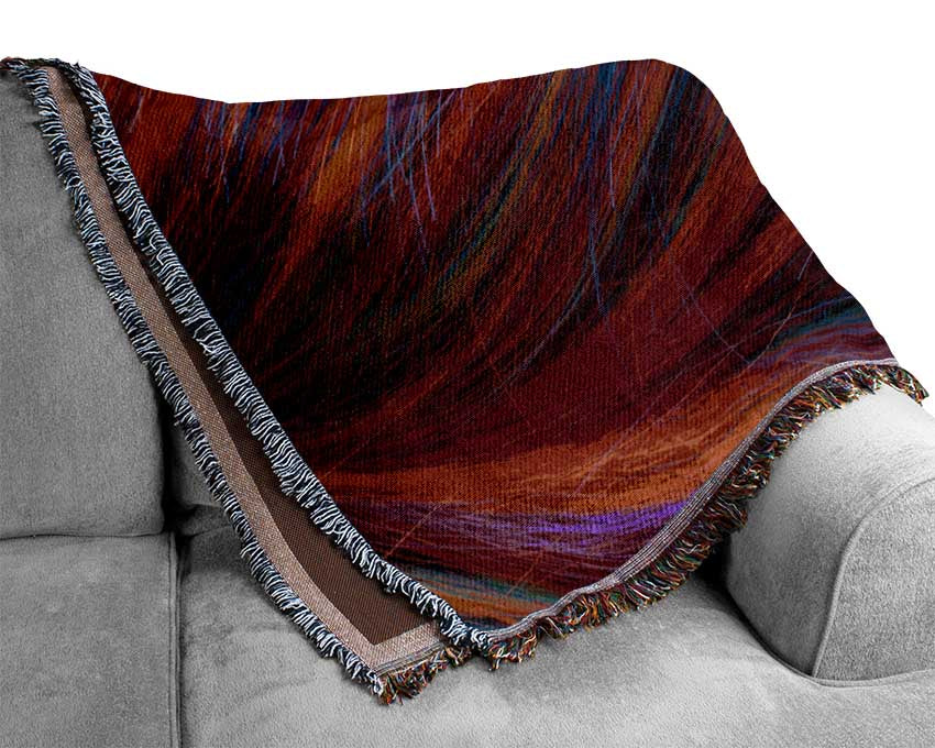 Multicoloured hair up close Woven Blanket