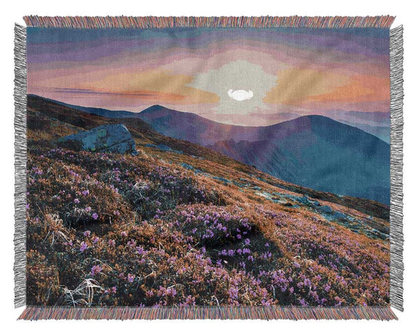 Mountain views of beauty Woven Blanket