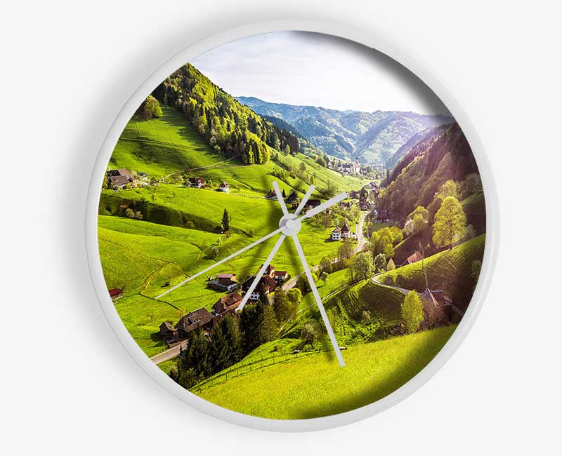 The village in the valley Clock - Wallart-Direct UK