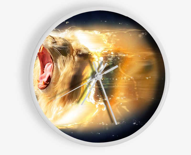 Lion roaring light Clock - Wallart-Direct UK