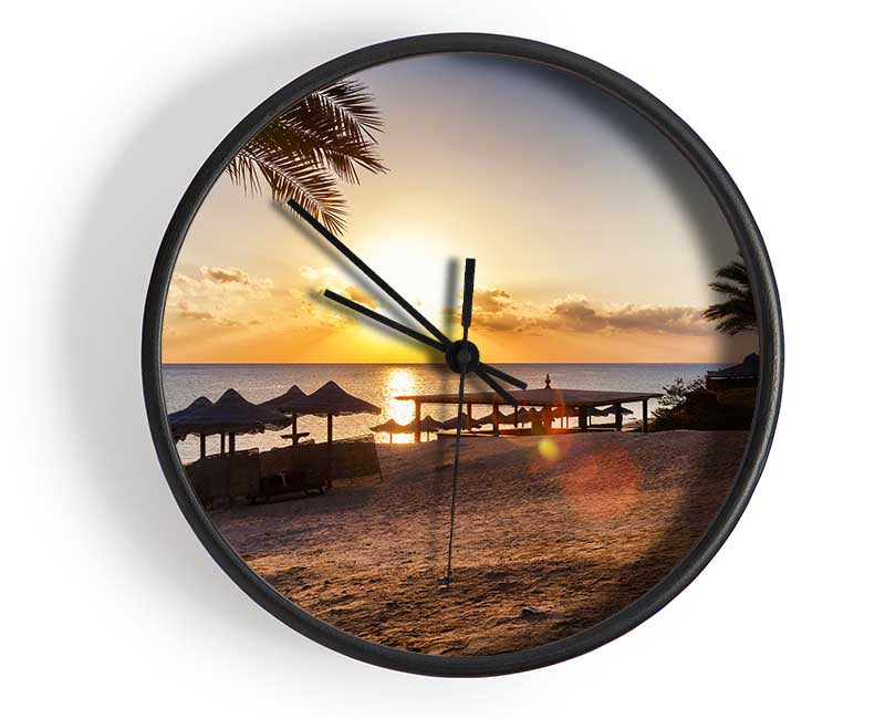 Evening on the sands Clock - Wallart-Direct UK