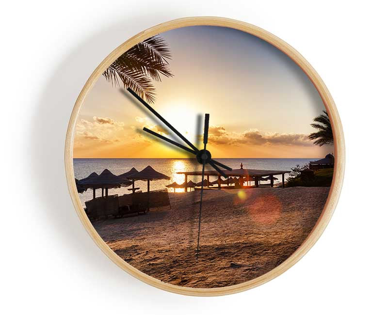 Evening on the sands Clock - Wallart-Direct UK