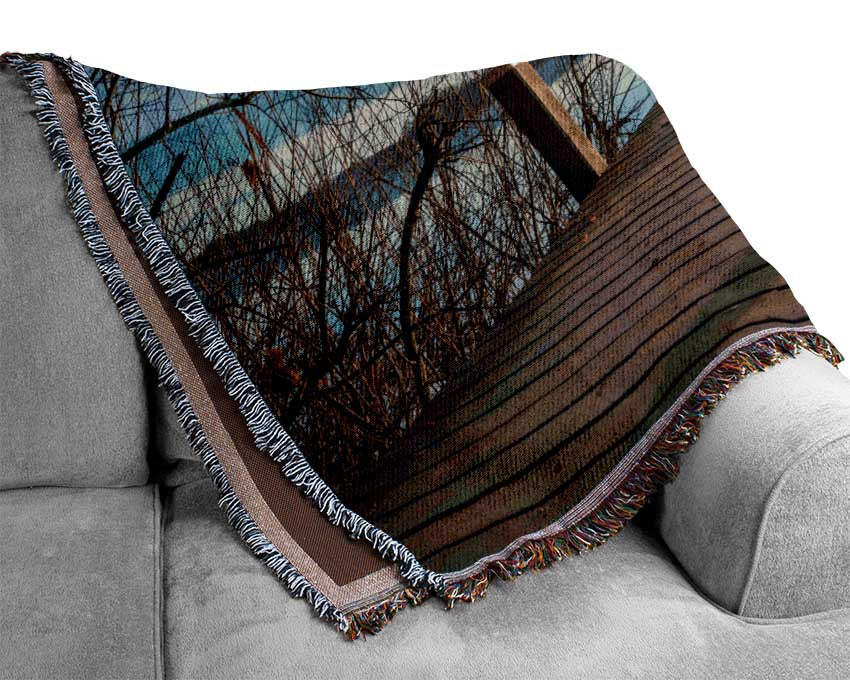 the bridge to freedom Woven Blanket