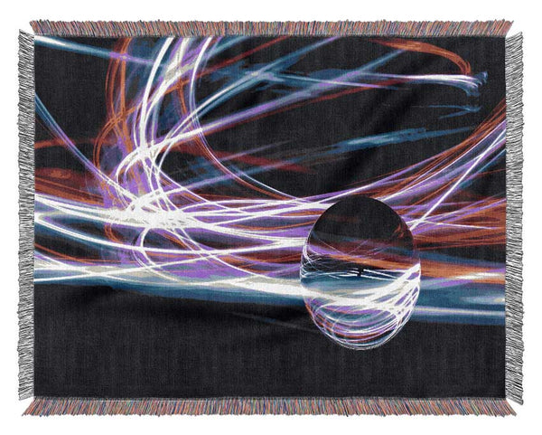 Light painting orb Woven Blanket