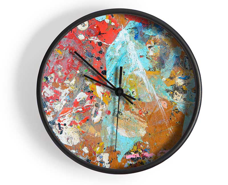 Rough paint Clock - Wallart-Direct UK