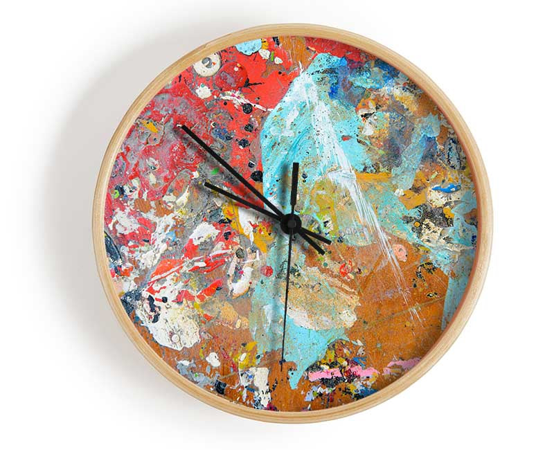 Rough paint Clock - Wallart-Direct UK