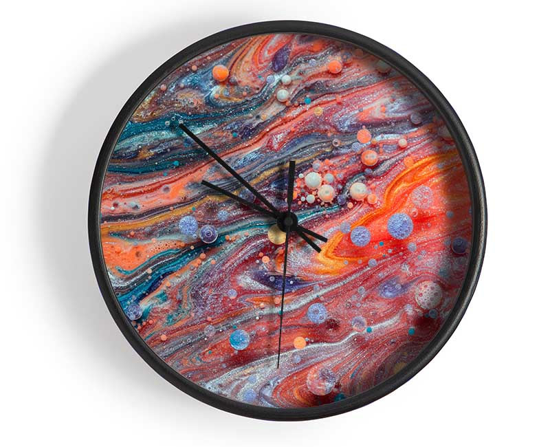 Circles of paint and colour Clock - Wallart-Direct UK