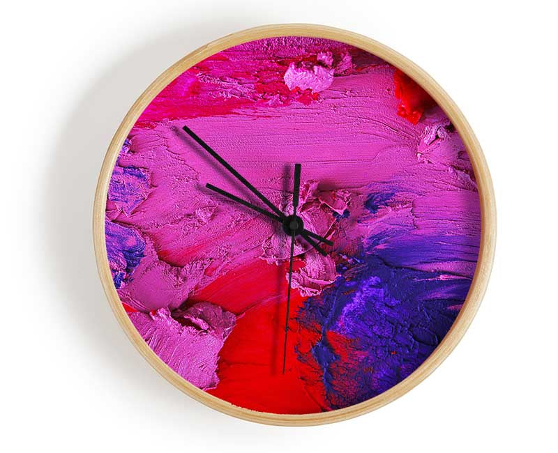 Dry coloured paste Clock - Wallart-Direct UK