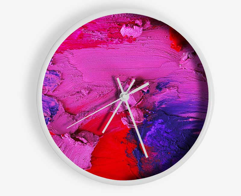 Dry coloured paste Clock - Wallart-Direct UK