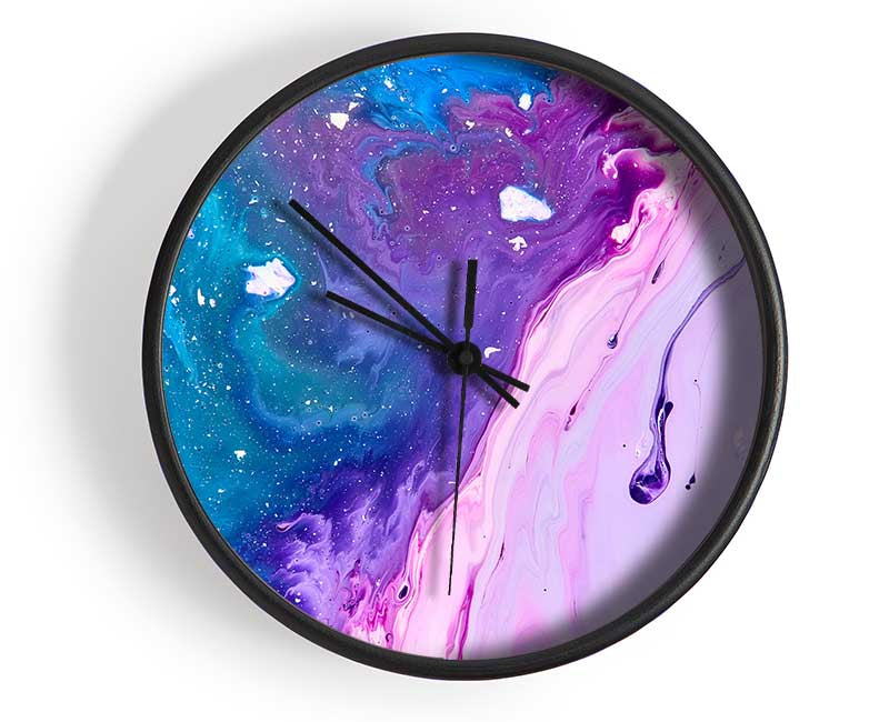 Colours mixing together Clock - Wallart-Direct UK