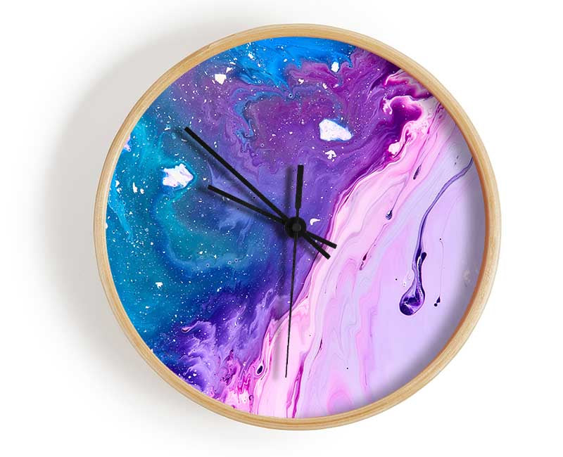 Colours mixing together Clock - Wallart-Direct UK