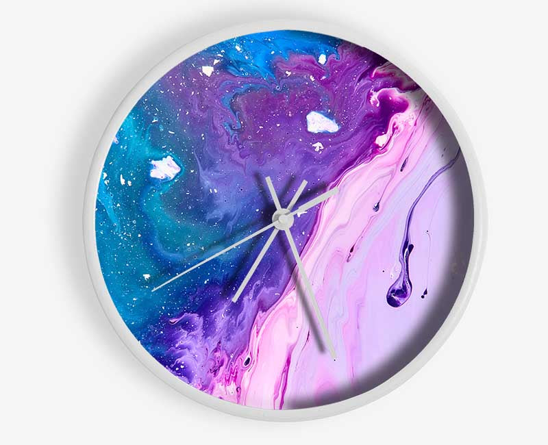 Colours mixing together Clock - Wallart-Direct UK