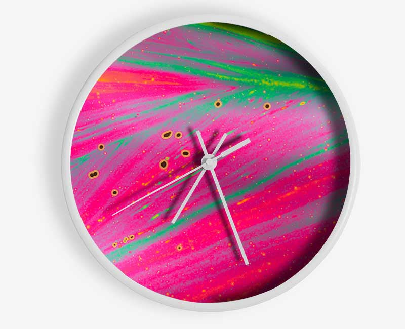 Neon colours Diffused Clock - Wallart-Direct UK