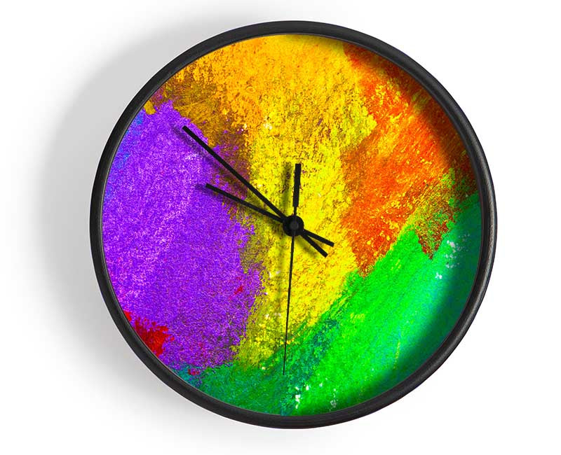 Multicoloured powders Clock - Wallart-Direct UK