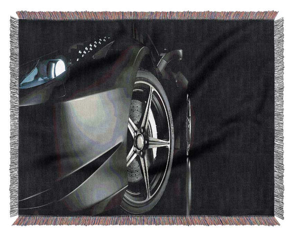 close up super car lights Woven Blanket