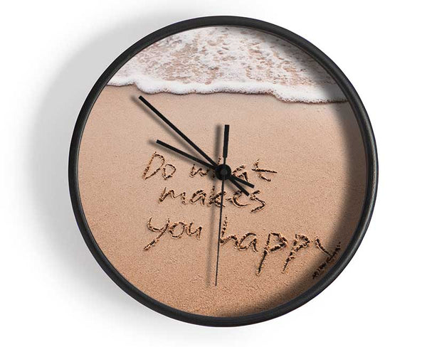 Do what makes you happy beach Clock - Wallart-Direct UK